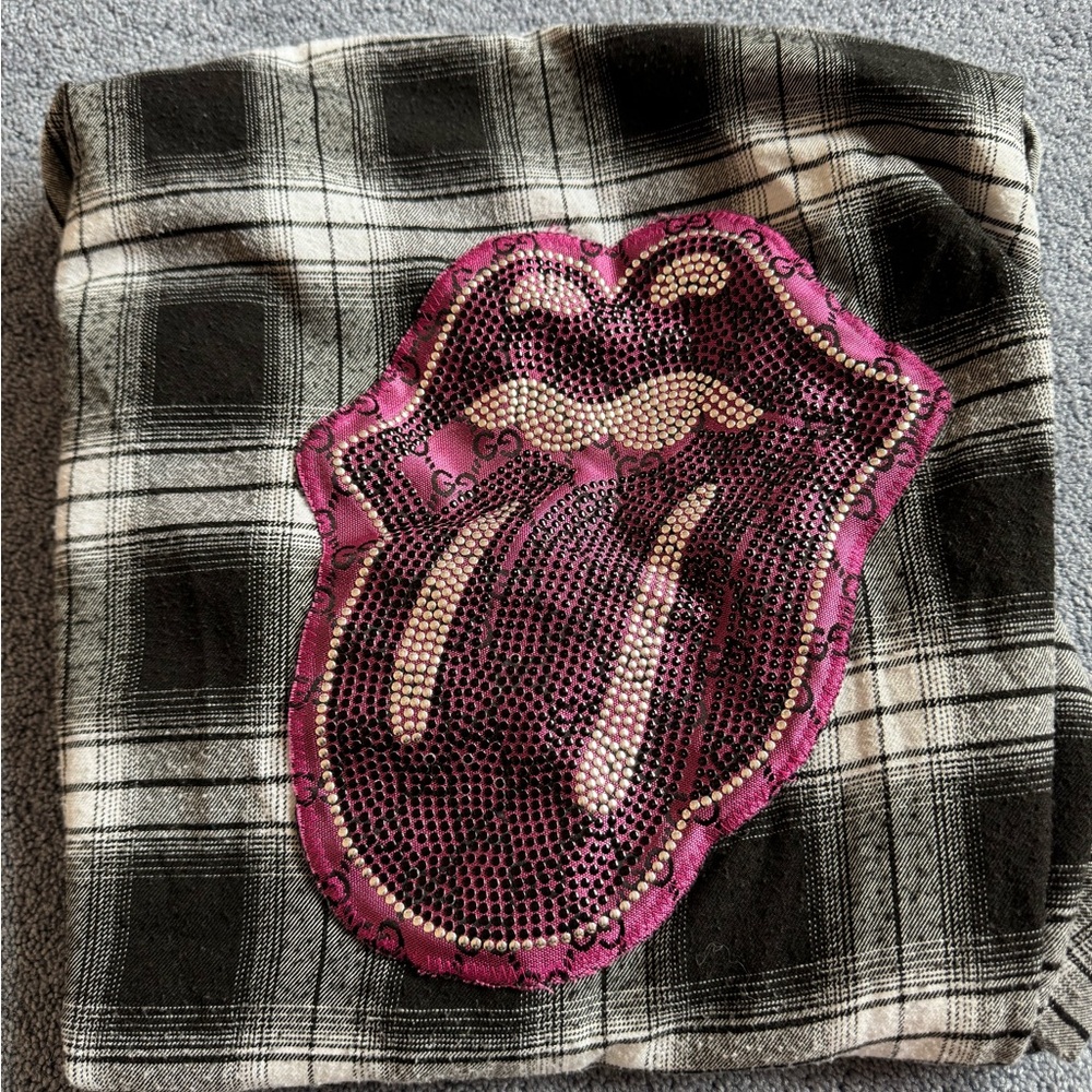 GG Rolling Stones Studded Flannel